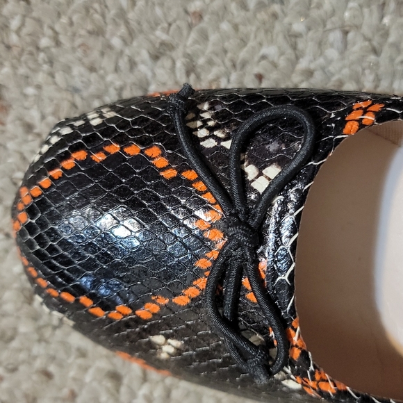 ‼️New Listing ‼️Zara Ballerina Leather Snakeskin Heels - Picture 5 of 9